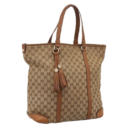 Gucci canvas tote bag beige - gg,